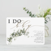 Ich mache GRILLEN Faded Greenerenerity Engagement Einladung (Stehend Vorderseite)