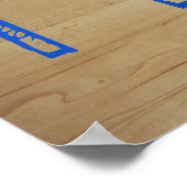 Ich mache GRILLEN Floral Wood Monogram Verlobung W Poster (Ecke)