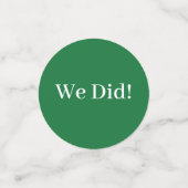 Ich mache GRILLEN Green Gingham Polterabend Konfetti (Klein Vorderseite)