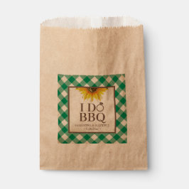 Ich mache GRILLEN Green Gingham und Sonnenblumen Geschenktütchen