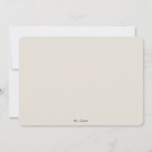 Ich mache GRILLEN Greenerity Black Beige Engagemen Einladung (Rückseite)