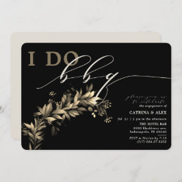 Ich mache GRILLEN Greenerity Black Beige Engagemen Einladung