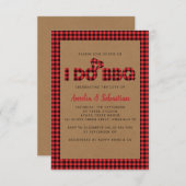 Ich mache GRILLEN Kraft Kariert Brautparty Einladung (Vorne/Hinten)