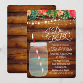 Ich mache GRILLEN Mason Jar Paares Dusche Einladun Einladung (Vorne/Hinten)