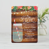 Ich mache GRILLEN Mason Jar Paares Dusche Einladun Einladung (Stehend Vorderseite)