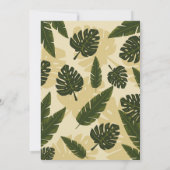 Ich mache GRILLEN Paare Duschgarten Garten Blätter Einladung (Rückseite)