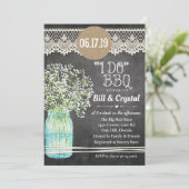 Ich mache GRILLEN Paare Duschkabine Einladung (Stehend Vorderseite)