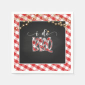 Ich mache GRILLEN Paper Napkin - Gingham Serviette (Vorderseite)