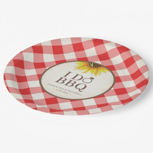 Ich mache GRILLEN Paper Teller Sonnenblumen und Re (Schrägansicht)