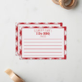 Ich mache GRILLEN Party Blank Aktivität, Antwort u Mitteilungskarte (Vorderseite/Rückseite Beispiel)