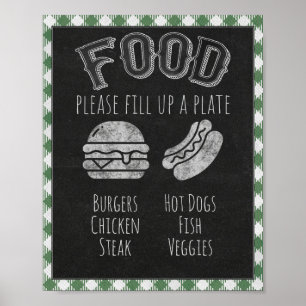 Ich mache GRILLEN Party Food Bar, GRILLEN Bar und Poster