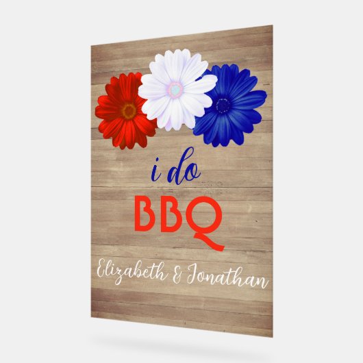 Ich mache GRILLEN Patriotic Floral Acrylschild (Winkel)