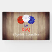 Ich mache GRILLEN Patriotic Floral Banner (Horizontal)