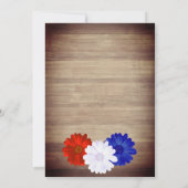 Ich mache GRILLEN Patriotic Floral Couples Dusche Einladung (Rückseite)