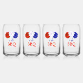 Ich mache GRILLEN Patriotic Floral Dosenglas (Vorderseite)