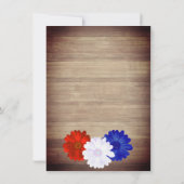 Ich mache GRILLEN Patriotic Floral VorHochzeit Beg Einladung (Rückseite)