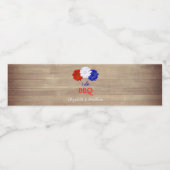 Ich mache GRILLEN Patriotic Floral Wasserflaschenetikett (Einzelnes Label)