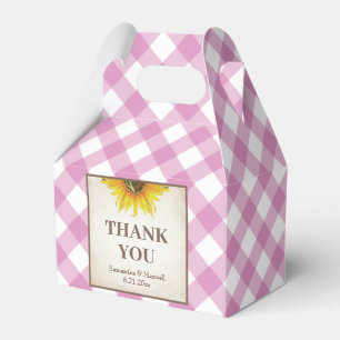Ich mache GRILLEN Pink Gingham Sunflower Gevor Box Geschenkschachtel