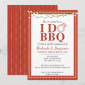 Ich mache GRILLEN Red Engagement Party Paare Dusch Einladung (Vorne/Hinten)