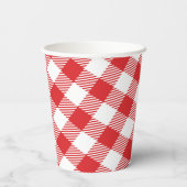 Ich mache GRILLEN Red Gingham Custom Wedding Pappbecher (Rückseite)