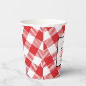 Ich mache GRILLEN Red Gingham Custom Wedding Pappbecher (Rechts)