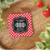Ich mache GRILLEN Red Gingham Custom Wedding Rechteckiger Pappuntersetzer
