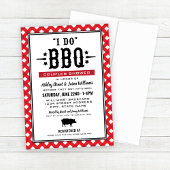 Ich mache GRILLEN Red Gingham Wedding Couples Dusc Einladung