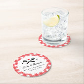 Ich mache GRILLEN Red Picnic Cocktail Dekoration Runder Pappuntersetzer (Vor Ort)