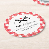 Ich mache GRILLEN Red Picnic Cocktail Dekoration Runder Pappuntersetzer (Angewinkelt)