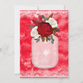 Ich mache GRILLEN Red Watercolor Rose Engagement P Einladung (Rückseite)