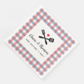Ich mache GRILLEN Red White und Blue Picnic Serviette (Ecke)