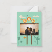 Ich mache GRILLEN Retro Engagement Partei Foto Ein Mitteilungskarte (Rückseite)