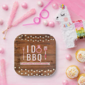 Ich mache GRILLEN Rustic Couples Showlobby Party Pappteller (Party)