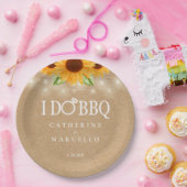 Ich mache GRILLEN Rustic Kraft Sonnenblumen Engage Pappteller (Party)