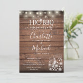 Ich mache GRILLEN Rustic Mason Jar String Lights V Einladung (Stehend Vorderseite)