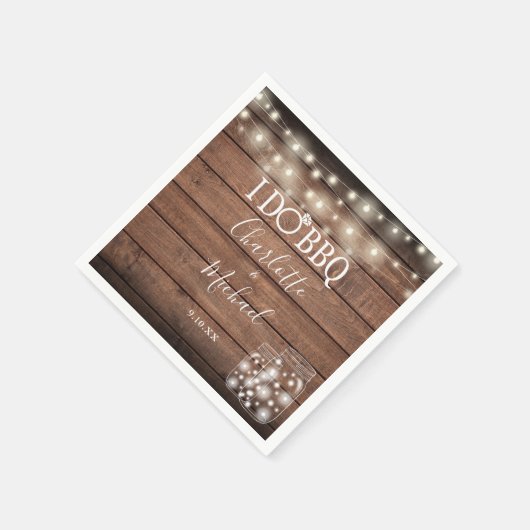 Ich mache GRILLEN Rustic Mason Jar String Lights V Serviette (Ecke)