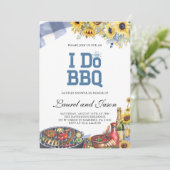 Ich mache GRILLEN Rustic Sunflower Engagement Part Einladung (Stehend Vorderseite)