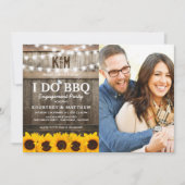 Ich mache GRILLEN Rustic Sunflower Foto Engagement Einladung (Vorderseite)
