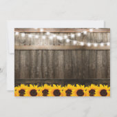 Ich mache GRILLEN Rustic Sunflower Foto Engagement Einladung (Rückseite)