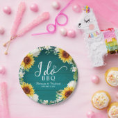 Ich mache GRILLEN Rustic Sunflowers Engagement Par Pappteller (Party)