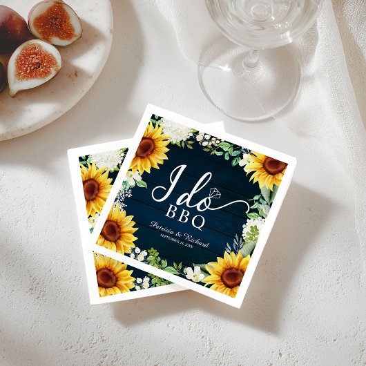 Ich mache GRILLEN Rustic Sunflowers Engagement Par Serviette
