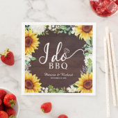 Ich mache GRILLEN Rustic Sunflowers Engagement Par Serviette (Beispiel)