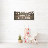 Ich mache GRILLEN Rustic Wood Wedding Engagment Ba Banner (Insitu)