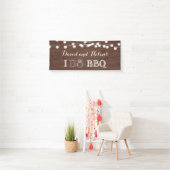 Ich mache GRILLEN Rustic Wood Wedding Engagment Ba Banner (Insitu)