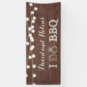 Ich mache GRILLEN Rustic Wood Wedding Engagment Ba Banner (Vertikal)