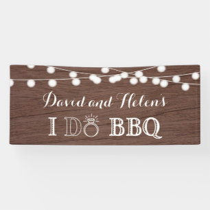 Ich mache GRILLEN Rustic Wood Wedding Engagment Ba Banner