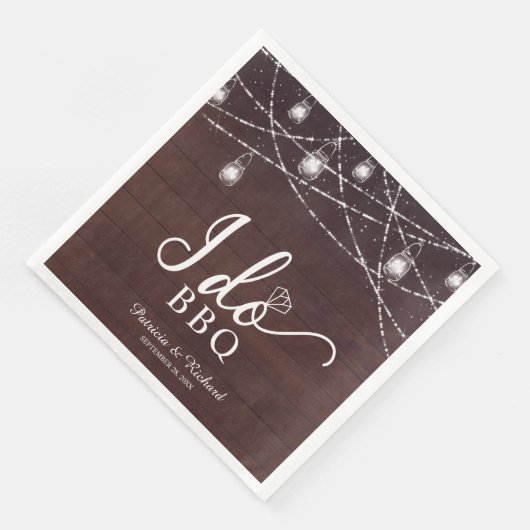 Ich mache GRILLEN Rustikale Engagement Partei Serviette (Ecke)