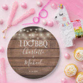 Ich mache GRILLEN rustikale Holzsaitenleuchten Ver Pappteller (Party)