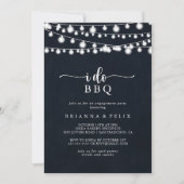 Ich mache GRILLEN Rustikale String Lights Engageme Einladung (Vorderseite)