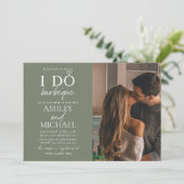 Ich mache GRILLEN Sage Green 2 Foto Einfache Skrip Einladung (Stehend Vorderseite)